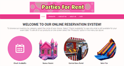 Desktop Screenshot of partiesforrent.com